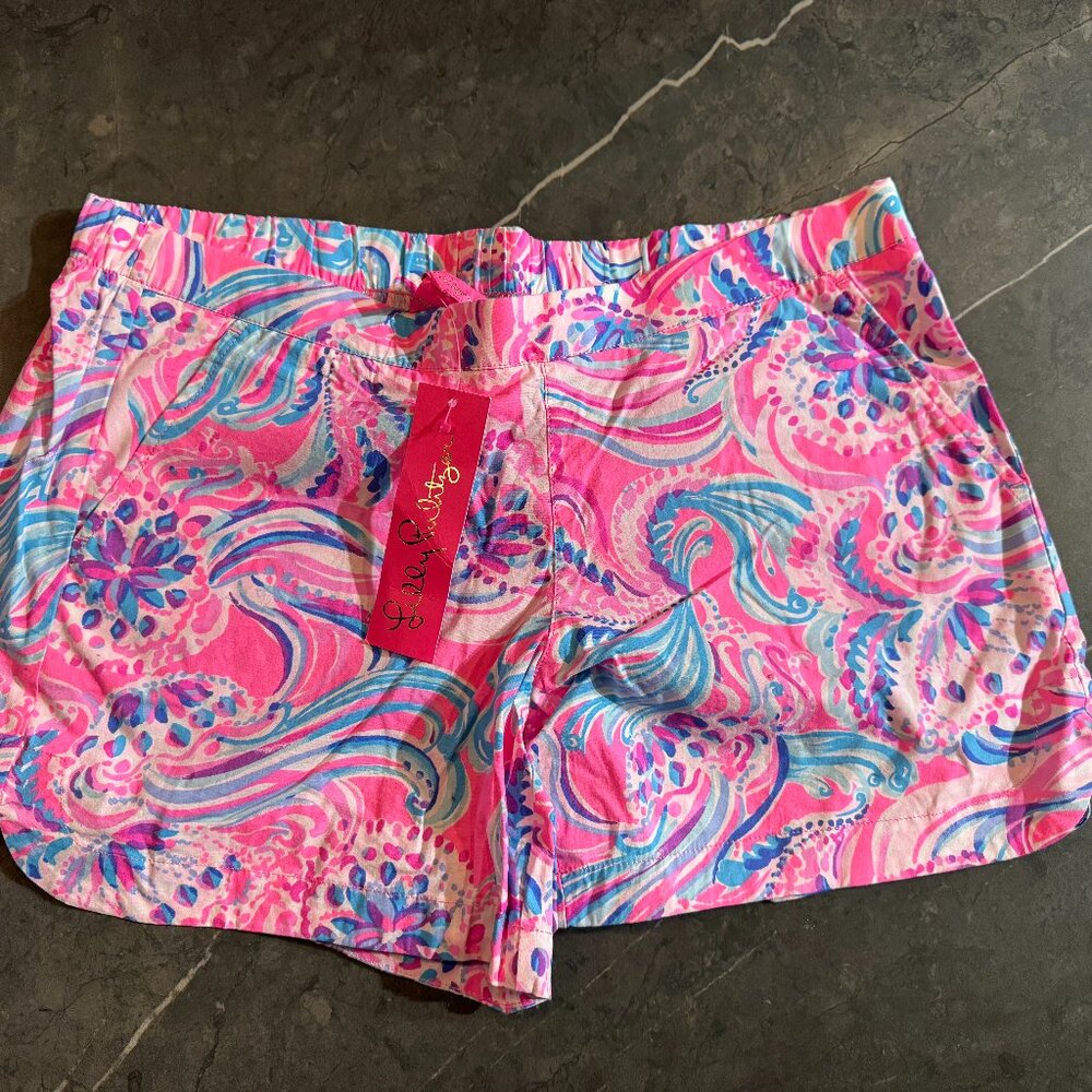Lily Pulitzer Ocean View Short Don’t Be Jelly Print NWT Size M